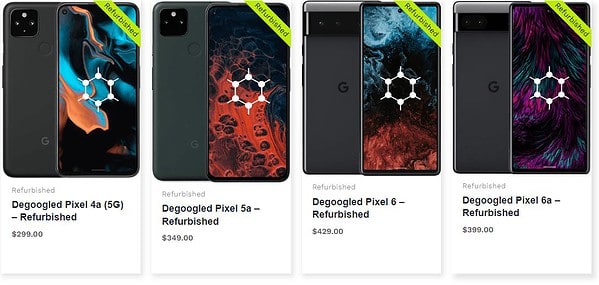 category photo refurbished degoogled phones